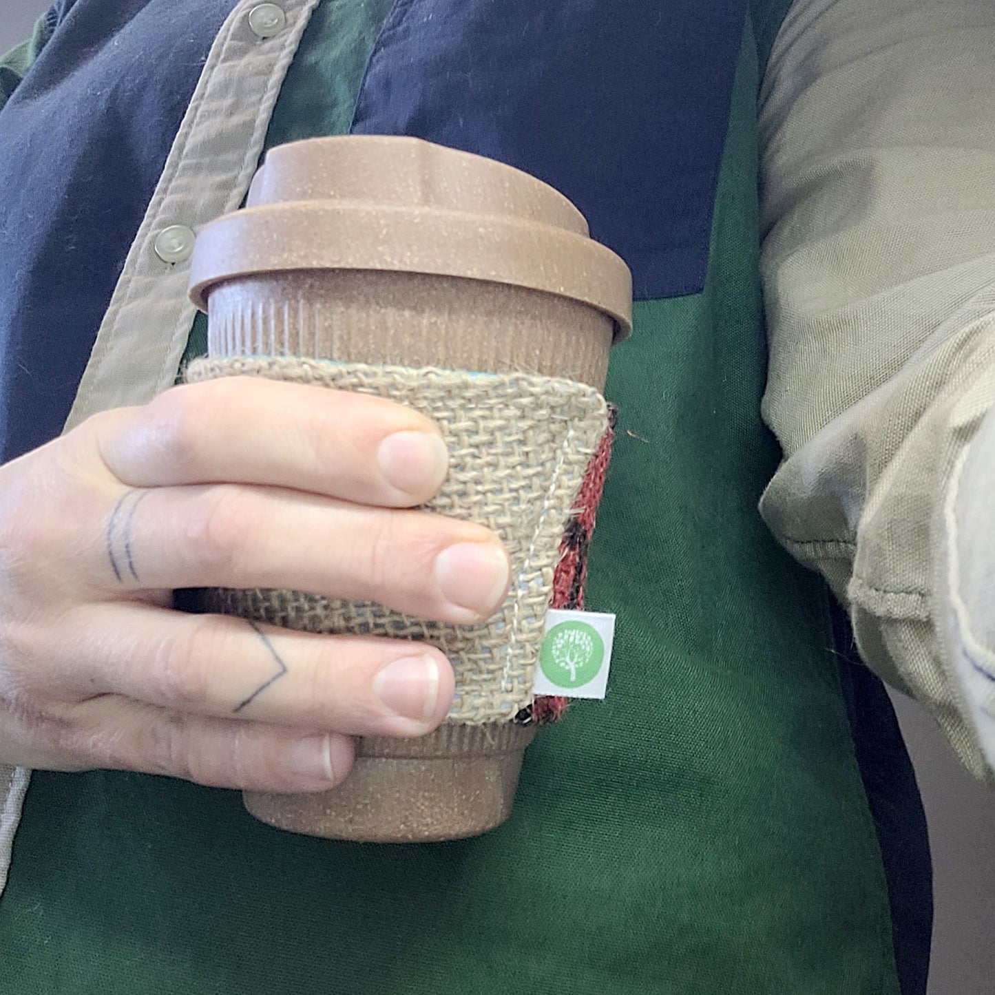 Upcycled Coffee Sack Cup Sleeve