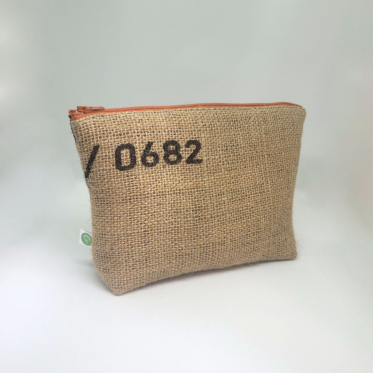 upcycled coffee sack travel pouch