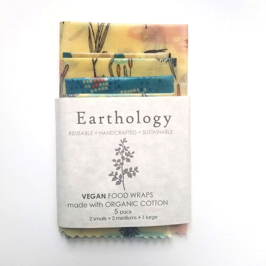 Earthology vegan food wraps 5 wrap variety pack