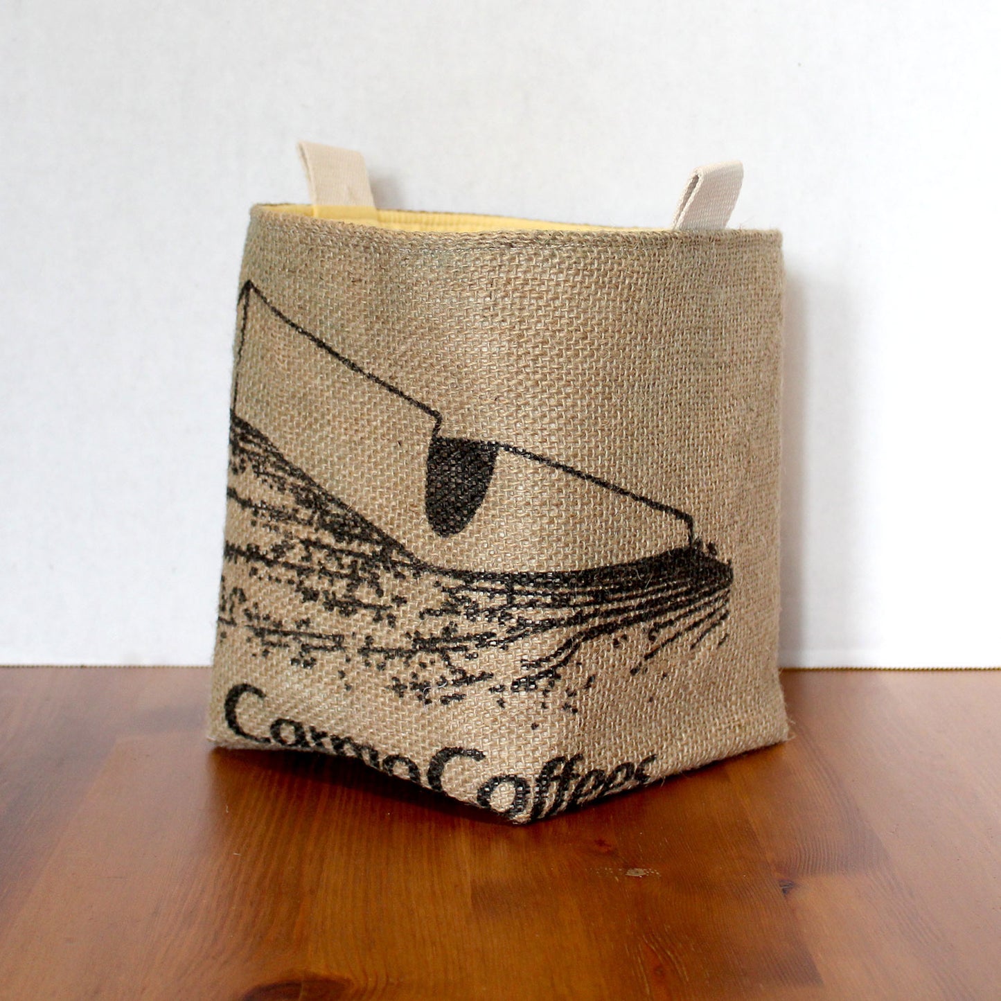 Upcycled Coffee Sack Basket - Medium - Carmo Coffees