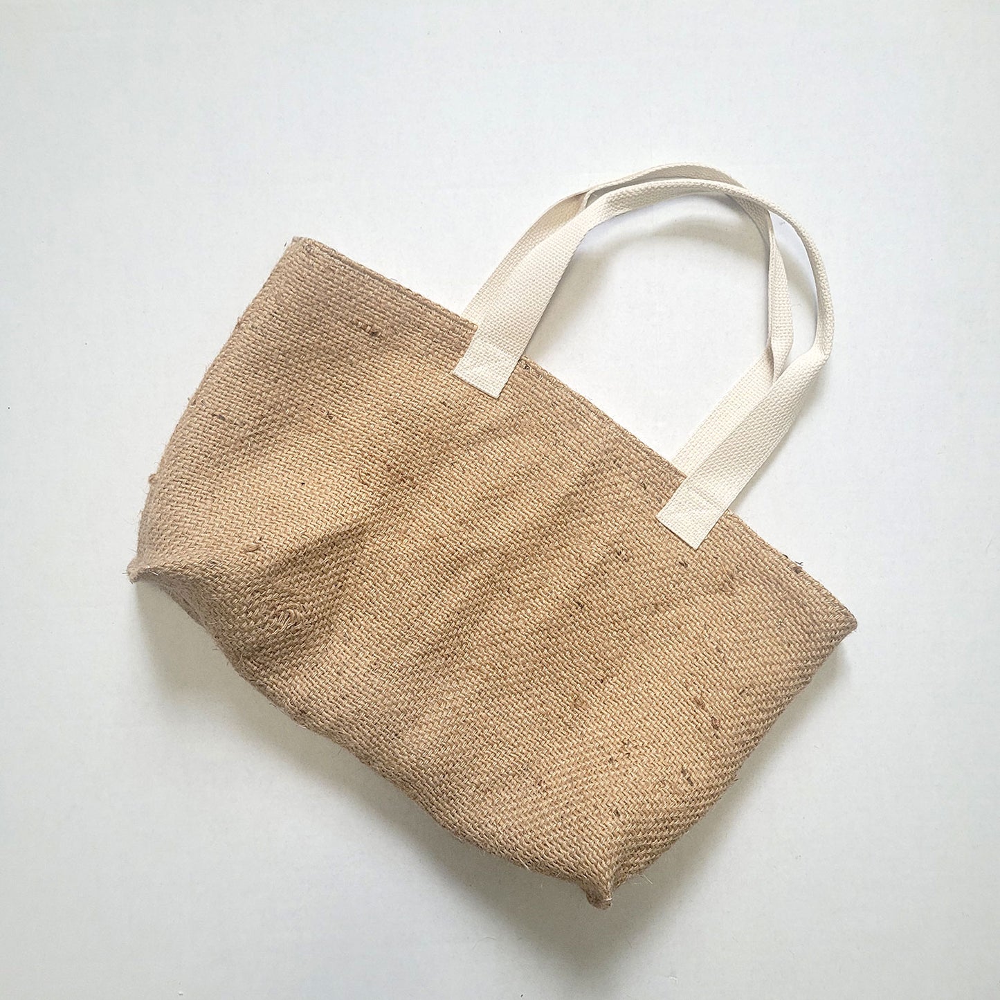 upcycled tote bag - plain BACK