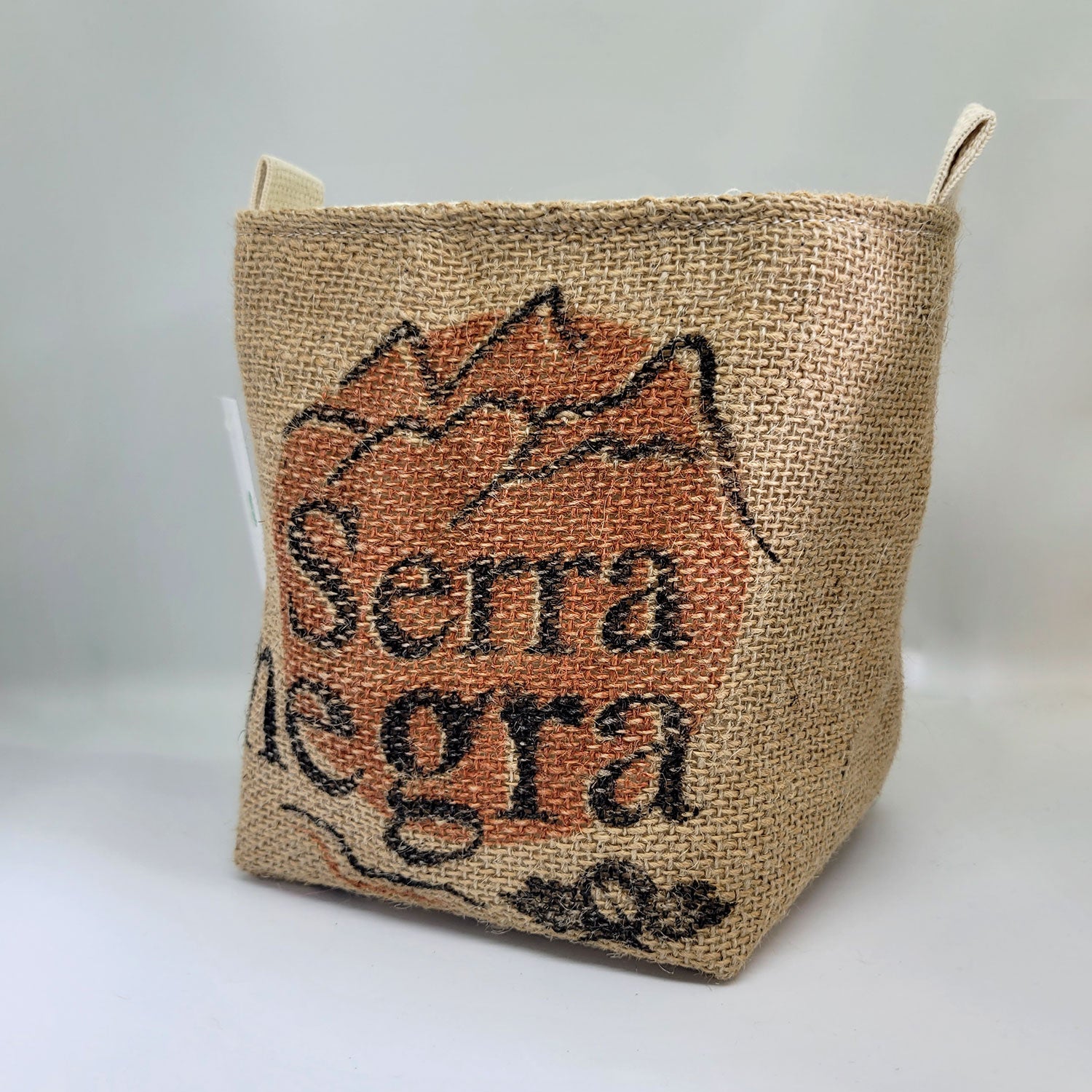 Upcycled Coffee Sack Basket - Medium - Serra Negra