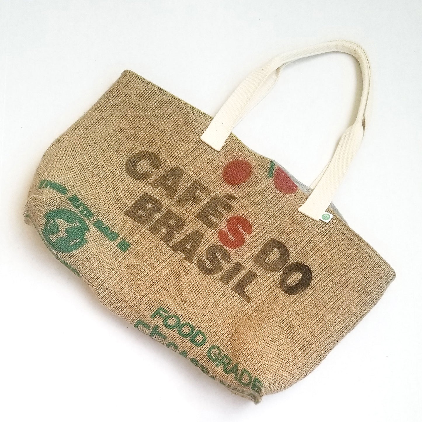 upcycled tote bag - Cafes do Brasil FRONT