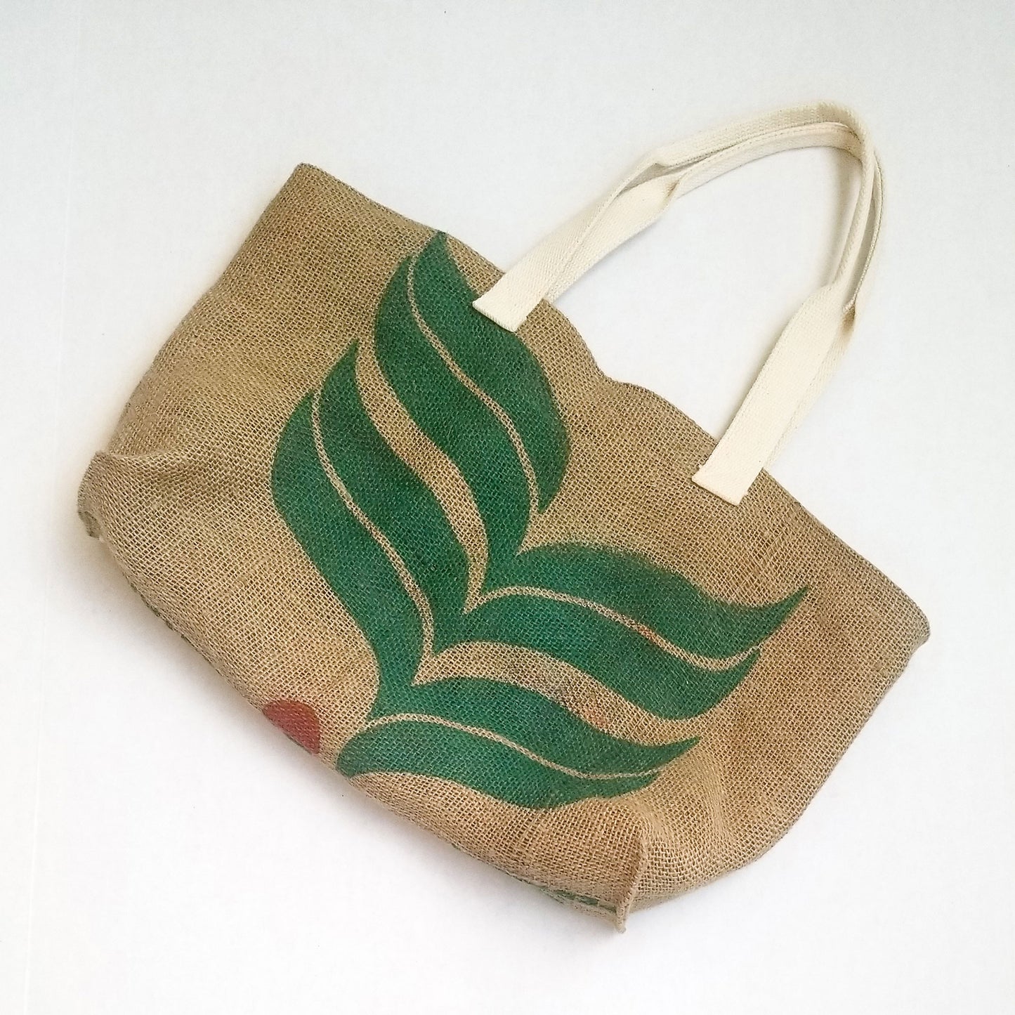 upcycled tote bag - Cafes do Brasil BACK