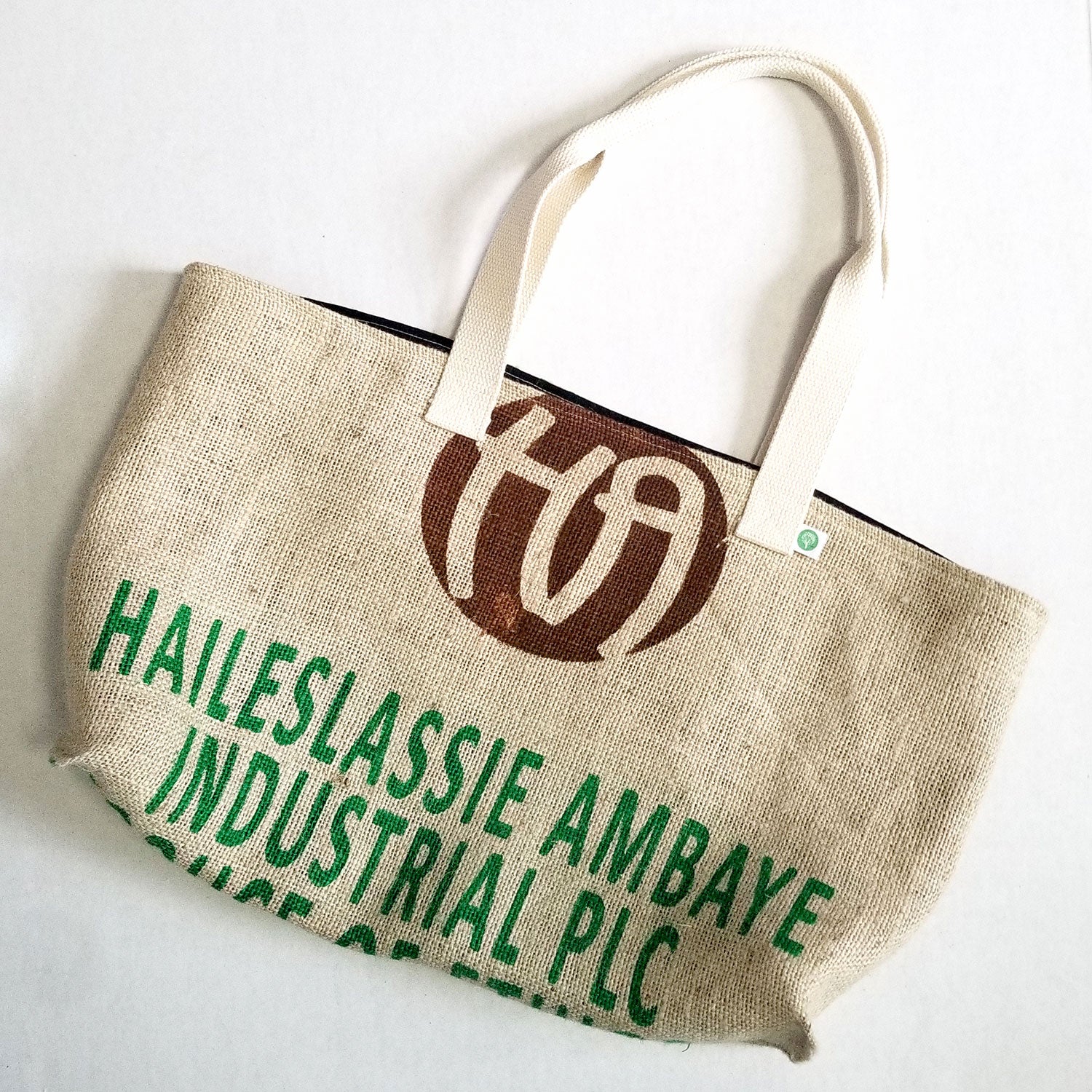 upcycled tote bag - Haileslassie Ambaye FRONT
