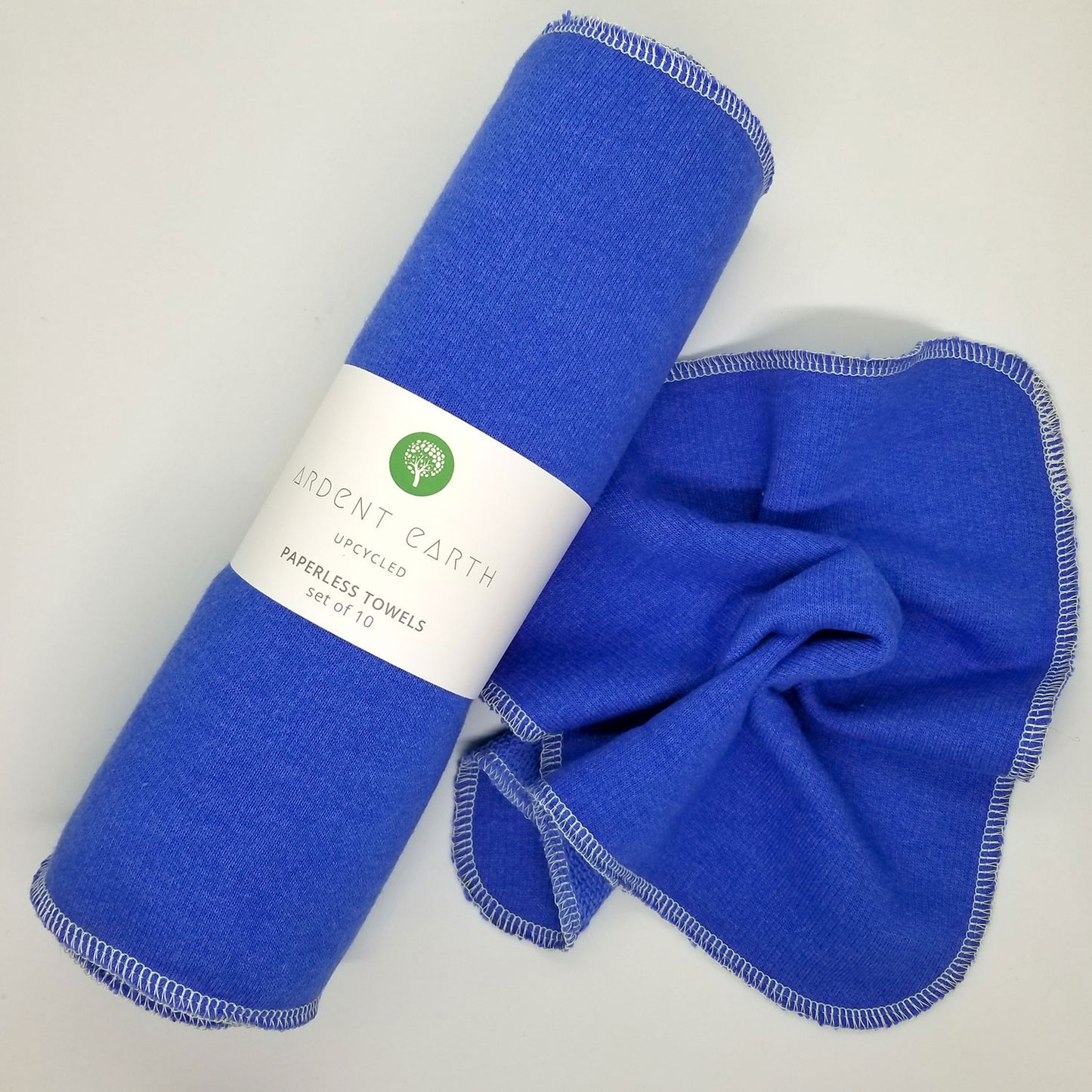 paperless towel blue terry cloth roll